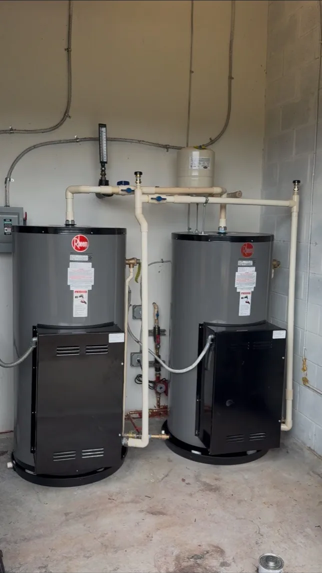Dual tank water heater install in Sarasota