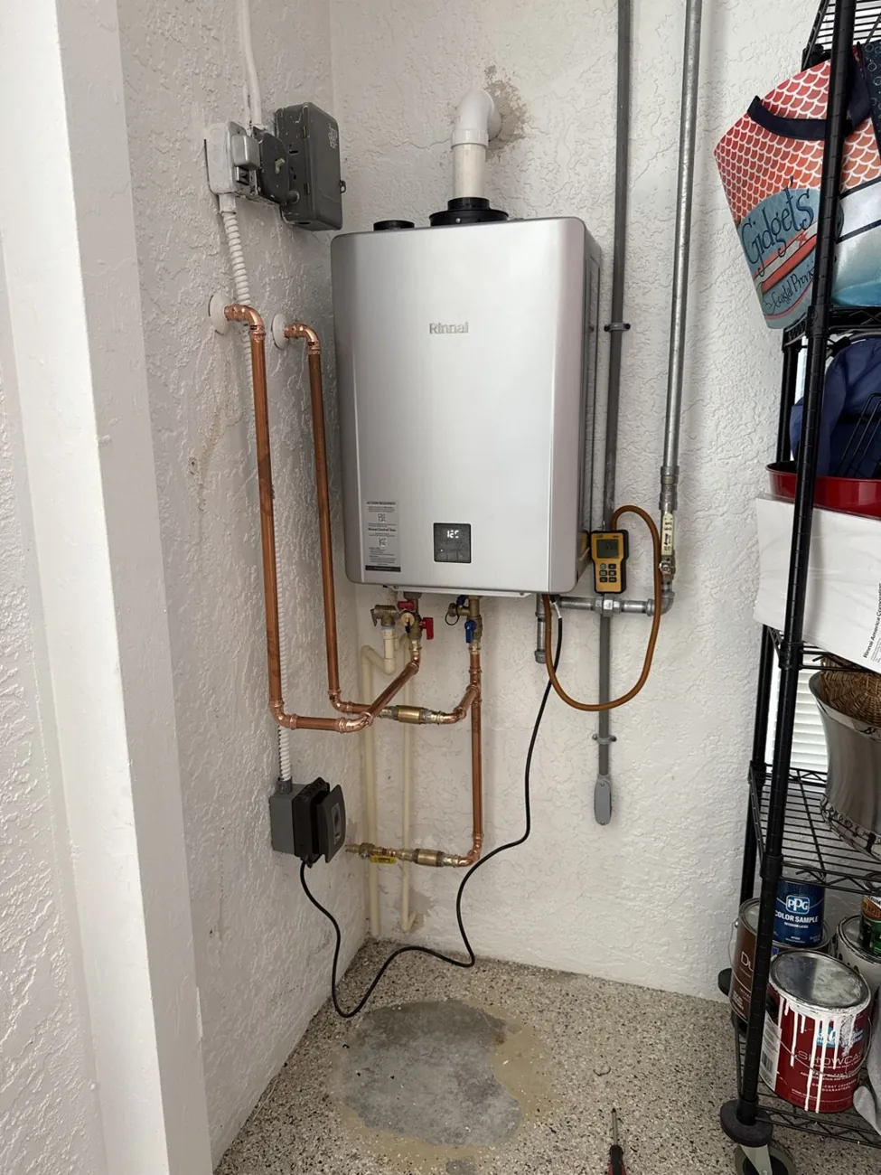 Prolific plumber's tankless water heater install in Sarasota